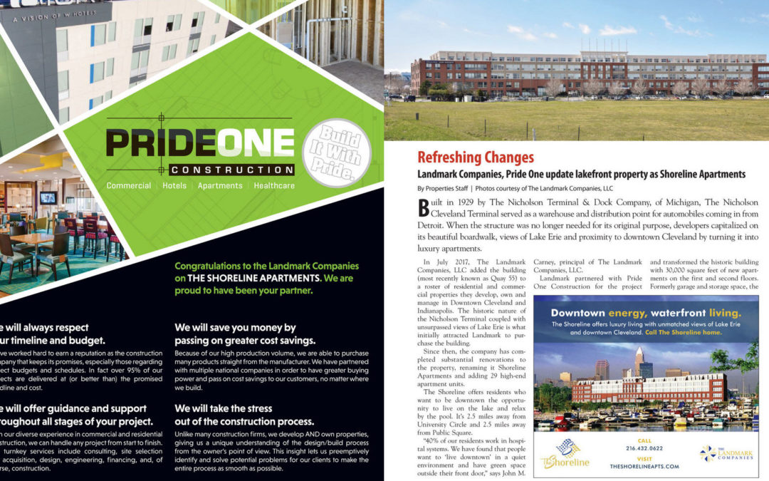 Pride One Construction Featured in Properties Magazine